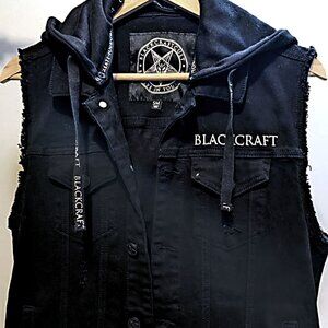 BlackCraft Hooded Denim Vest